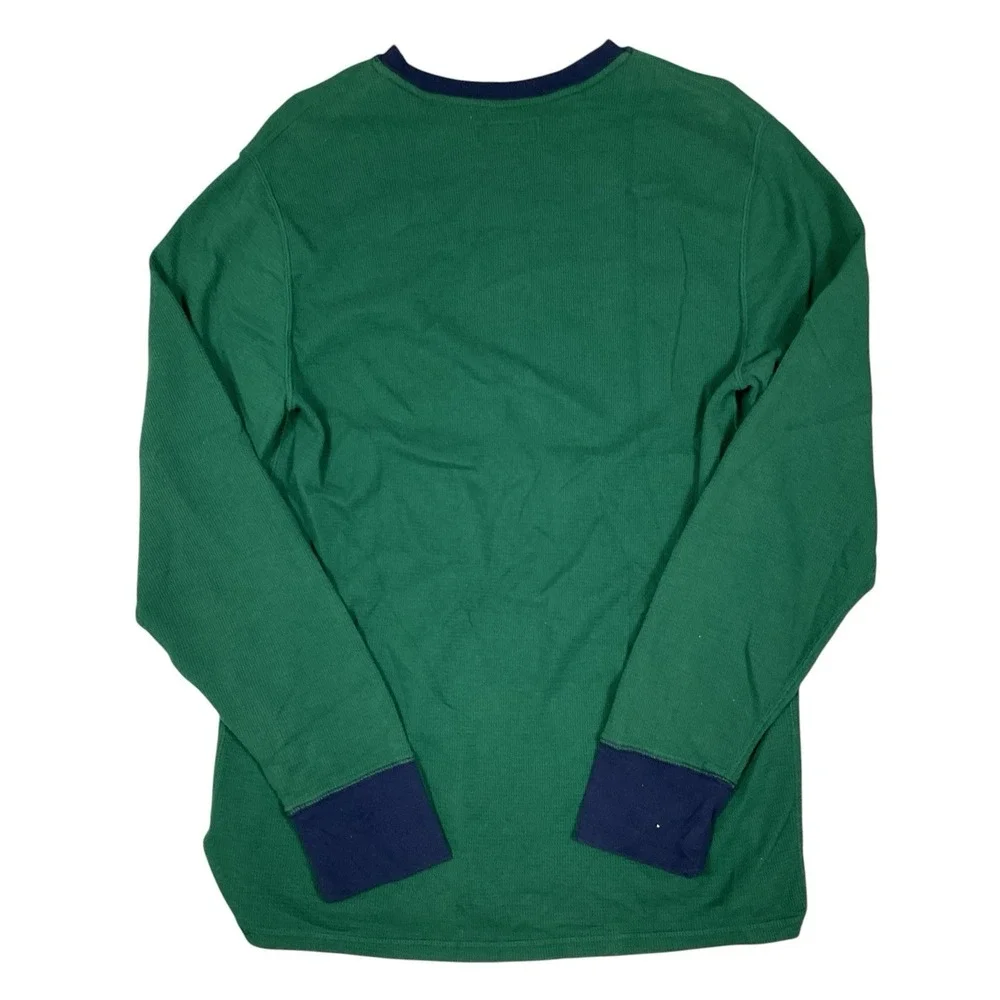 Polo Ralph Lauren Waffle Knit‎ Thermal Mens Green  Long Sleeve Shirt